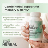Stay Sharp Herbal brain supplement in daily use